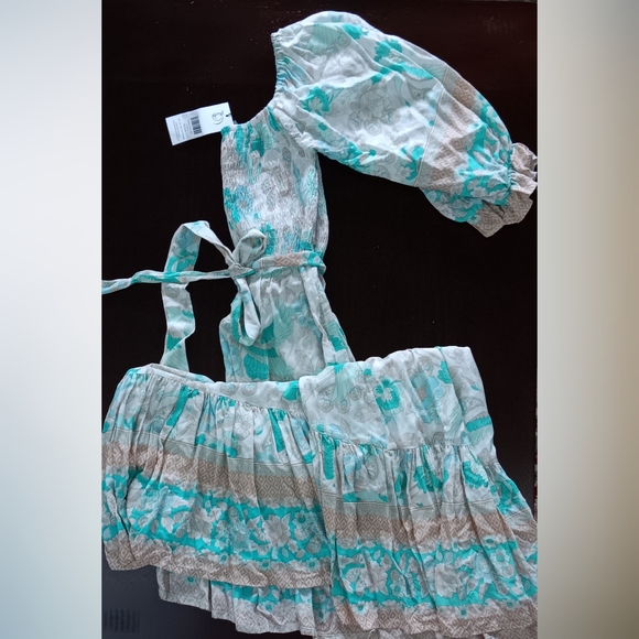 NWT The Fox & The Mermaid Venice Adeline Floral Maxi Dress Mnt Beacheeky Tea S/M - Picture 7 of 12